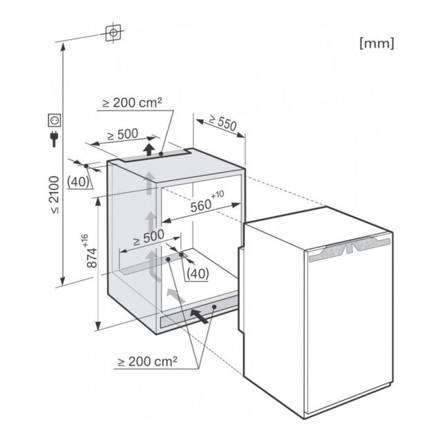 Miele F32202I Freezer Built In Fixed Hinge