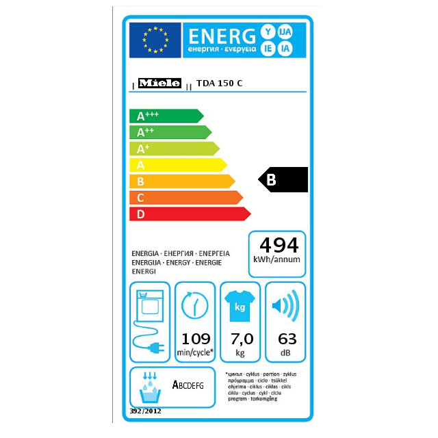 Miele TDA150C Tumble Dryer Condensor