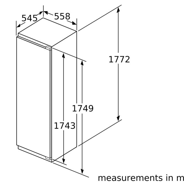 Bosch GIN81AEF0G Freezer 177Cm Fixed Hinge