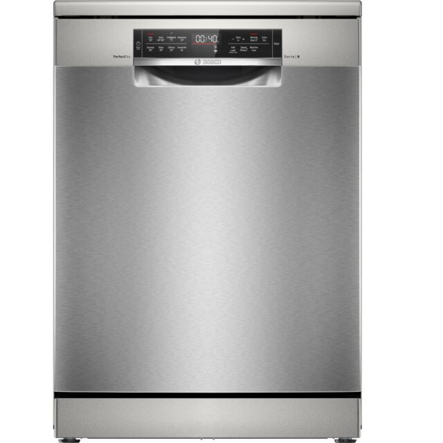 Bosch SMS6TCI01G Dishwasher Free Standing 3 Drawer Zeolith Silver Inox