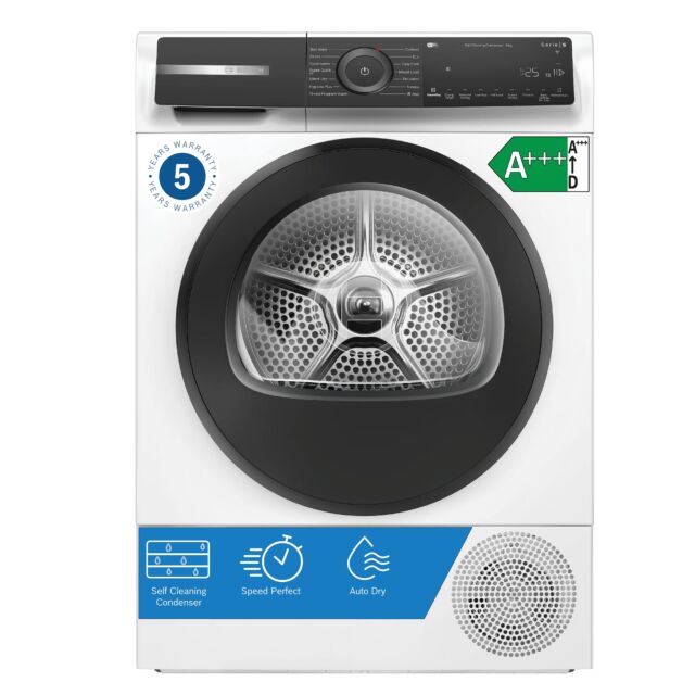 Bosch WQH246D9GB Tumble Dryer 9Kg Heat Pump Self Cleaning