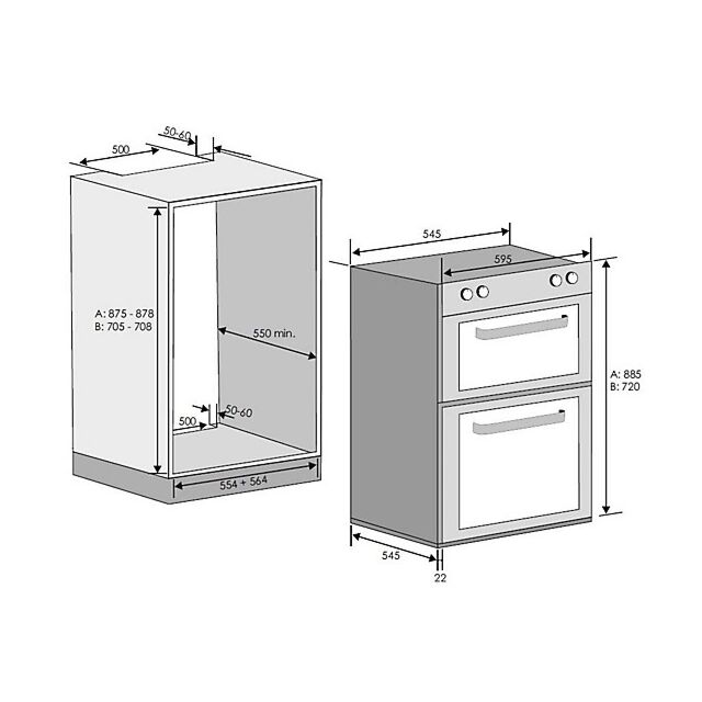 Hoover HO9DC3B308IN Oven Double Built In