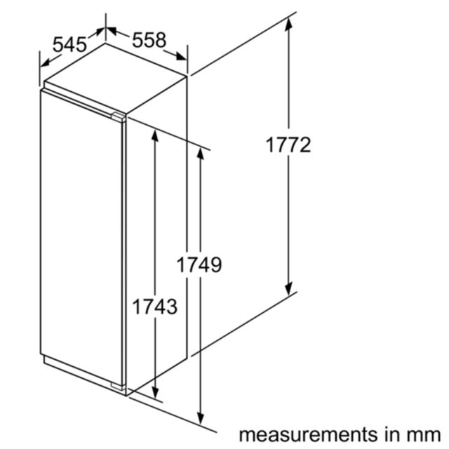 Neff KI1813FE0G Fridge Larder Integrated Fixed Hinge
