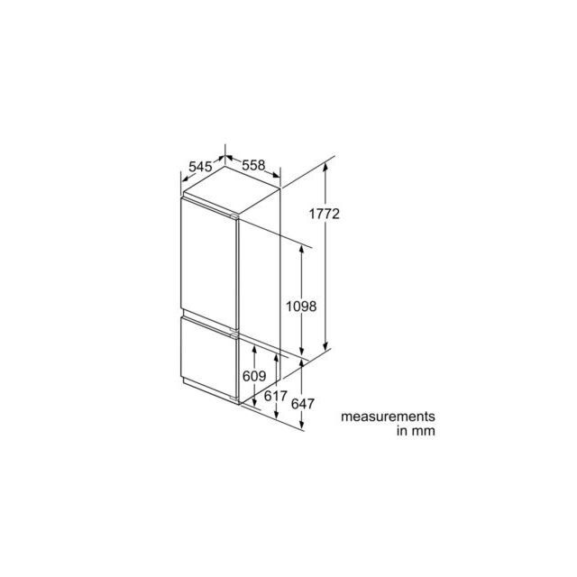 Neff KI6873FE0G Fridge Freezer 70/30 Fixed