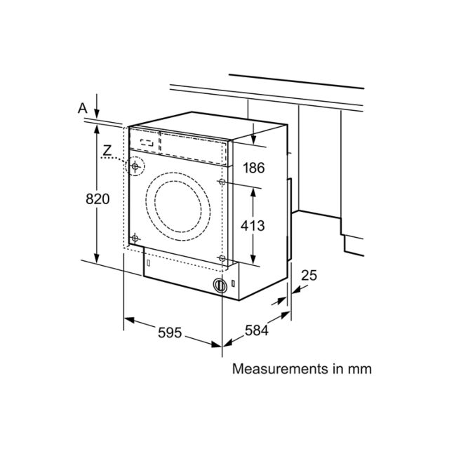 Neff V6320X2GB Washer Dryer Integrated 7Kg + 4Kg 1400 Spin
