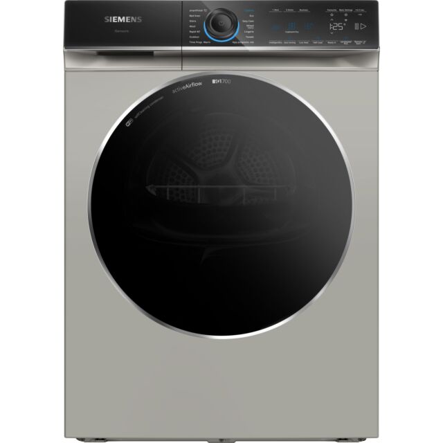 Siemens WR47B2CSGB Tumble Dryer 9Kg Heat Pump Self Cleaning Silver