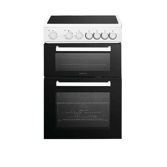 Statesman EDC160W Cooker Double 60Cm White Ceramic