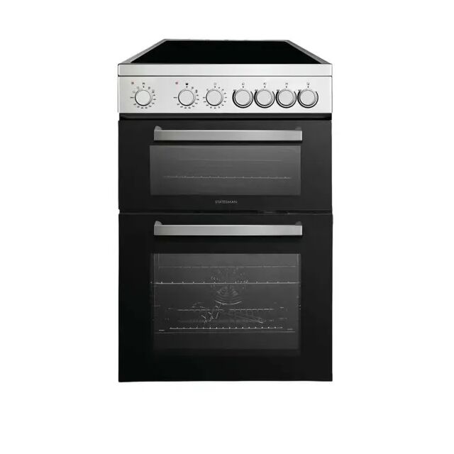 Statesman EDC160X Cooker Double 60Cm Silver Ceramic